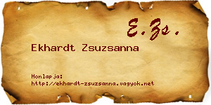 Ekhardt Zsuzsanna névjegykártya
